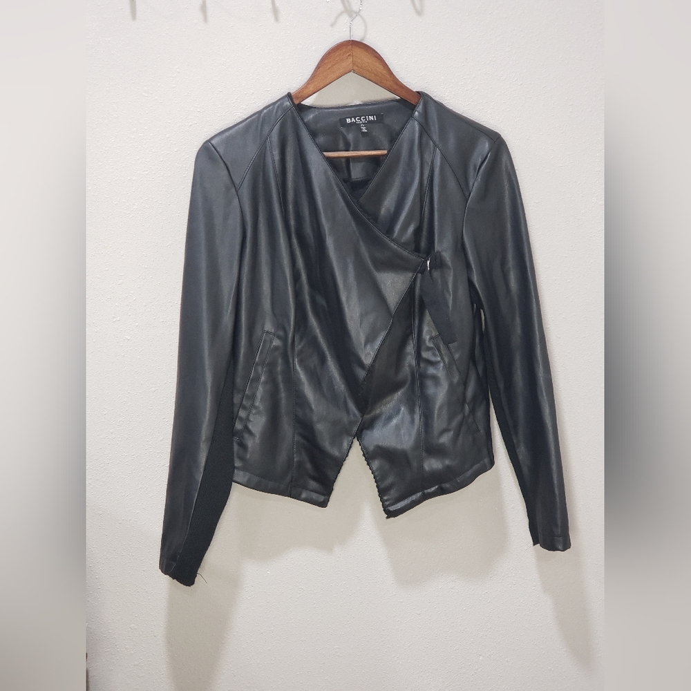 Baccini Faux Leather Jacket M